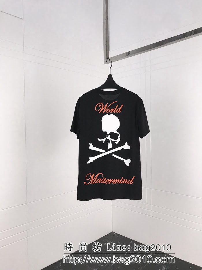 MMJ Mastermind 19早春限量 骷髏頭印花T恤 下擺分叉小logo 高版本男女同款 ydi2518